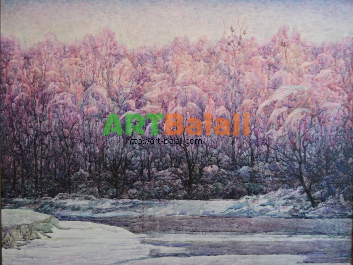 Artist Borit`ko Viktor Mikhai`lovich: Winter morning.