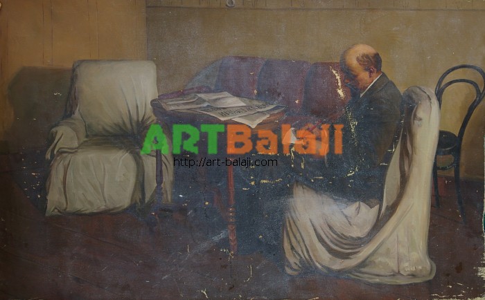 Artist : Ленин в кабинете 82-133 х.м. 70е 0,2.JPG